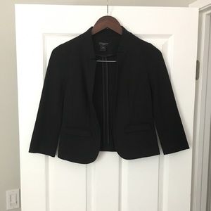 Ann Taylor Black Collarless Blazer